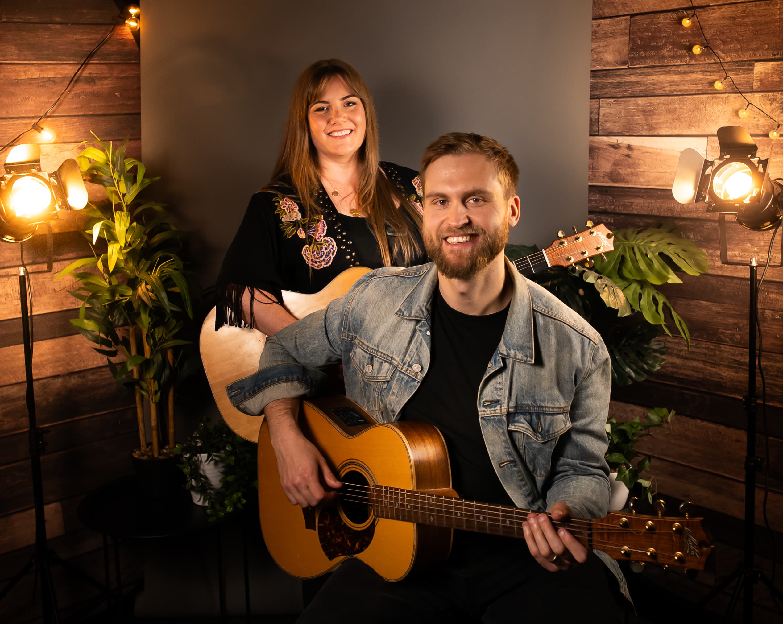 Sarah and Ben performing country music